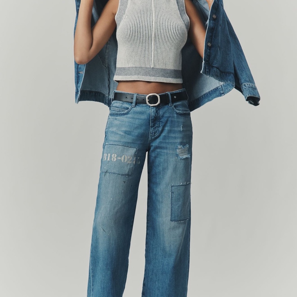 Anthropologie Pilcro Low Rise Wide Leg Jeans NWT Size 31